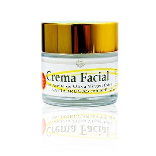 Crema Facial Hidronutritiva Antiarrugas de aceite de oliva virgen extra
